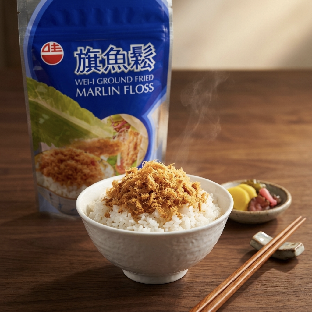台灣味一旗魚鬆剖面圖 - 爆香魚鬆飯